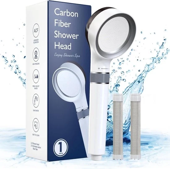 Douchekop con Filtro di Calcare - Efficace nel Risparmio d'Acqua e nella Regolazione della Pressione - 1 pezzo