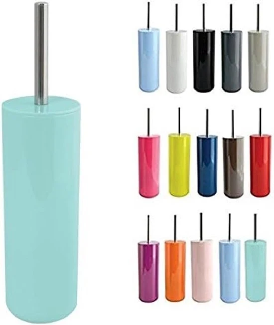 Set di toilette con spazzola e supporto - pastello - polistirene