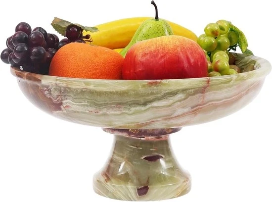Scudetto in pietra d'onyx verde manufatto a mano - scudetto per frutta e verdura - 10x5 pollici - onice verde