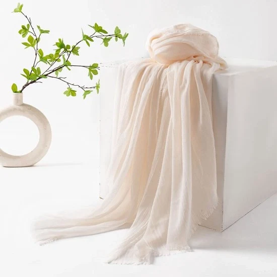 Sjaal donna estivo, lenti e estivo, colori lisci, protezione solare, ombrelloni, sjaal donna, foulard, grande sjaal leggero da spiaggia in tessuto 74”×39” - Bianco latte - 190*100cm