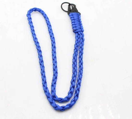 Due lanyard paraplu in set, corda paraplu, corda collo, portachiavi per telefono cellulare, corda paraplu a 7 capi, adatto per campeggio all'aperto in emergenze