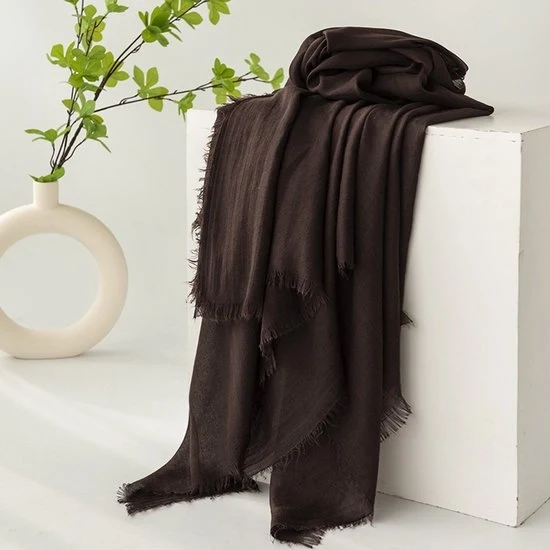 Sjaal donna estiva, lenti e estiva, colori lisci, protezione solare, ombrelloni, sjaal donna, sciarpe, grande sjaal leggera per il mare di seta 74”×39” - moka - 190*100cm