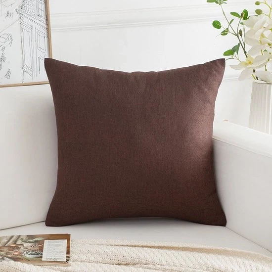 Set di cuscini per divani - Pacchetto da 2 - Cuscini di lino fine - Cuscini di comfort per decorazione - Copri cuscini moderni decorativi - Per divano Sala soggiorno Terrazza - 45x45cm - Miele
