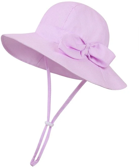 Cappello per bambini - 2 pezzi - Cappello da spiaggia per bambini - Cappello protettivo per bambini con bordo ampio - Cappello di cotone - Cappello a imbuto - Cappello da bagno - L - Adatto per 2-3 anni