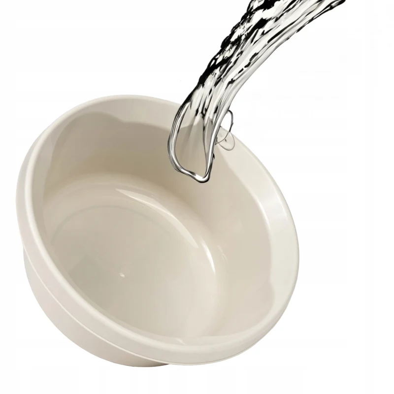 Bacinella per bucato KADAX 9L, ciotola rotonda in plastica, colore bianco