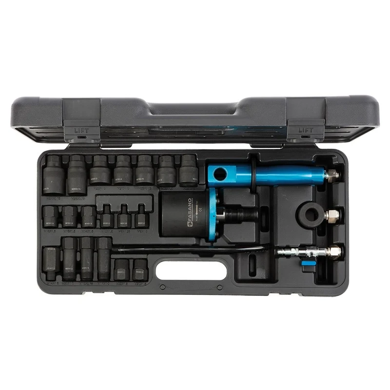 Set utensile pneumatico per estrazione elettro-iniettori Bosch, Delphi, Siemens e Denso Fasano FG 191/S24