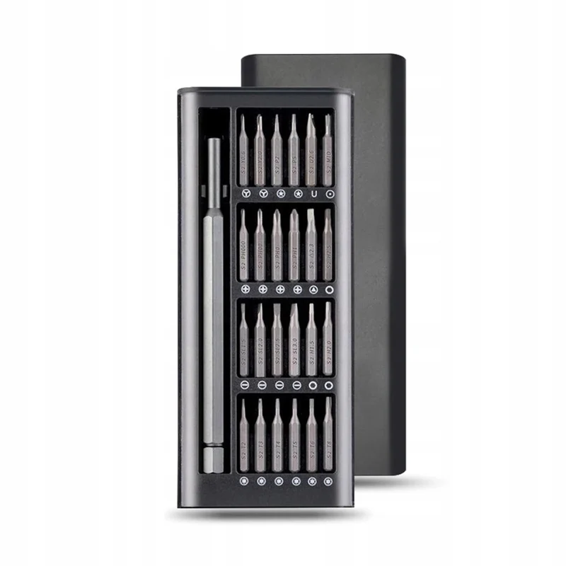 Set di Cacciaviti di Precisione 25 in 1 – Acciaio CR-V, Magnetico | 24 Punte, Manico Ergonomico