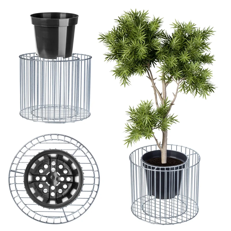 Vaso per gabbioni KADAX, copertura per gabbioni in acciaio per fiori, giardino in pietra, esterno