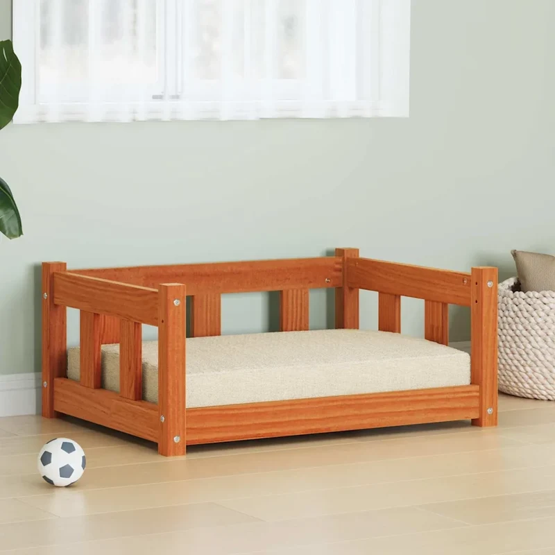 Letto per Cani Marrone cerato 65,5 x 50 x 28 cm Pino massello 869883