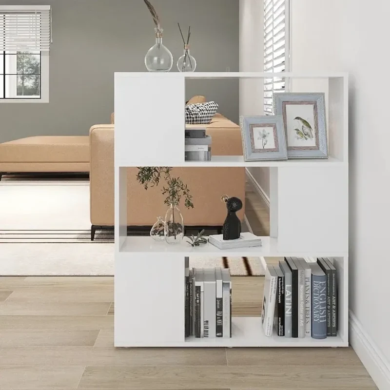 Libreria/Divisorio Bianco 80x24x94 cm in Legno Multistrato 809125