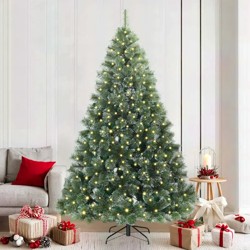 Albero di Natale artificiale con 300 LED Verde 210 cm PE e PVC 3397857