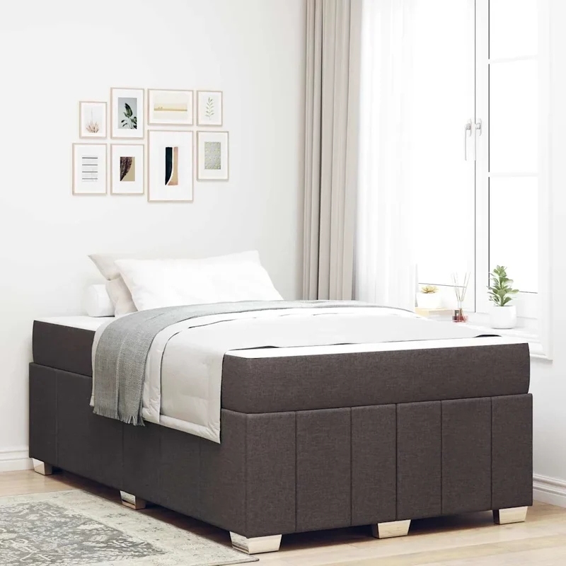 Struttura del letto Marrone Scuro 120 x 200 cm Tessuto 3398282