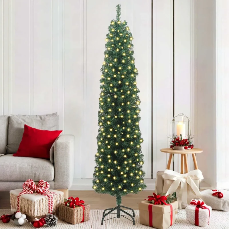 Albero di Natale artificiale con 300 LED Verde 180 cm 3394939