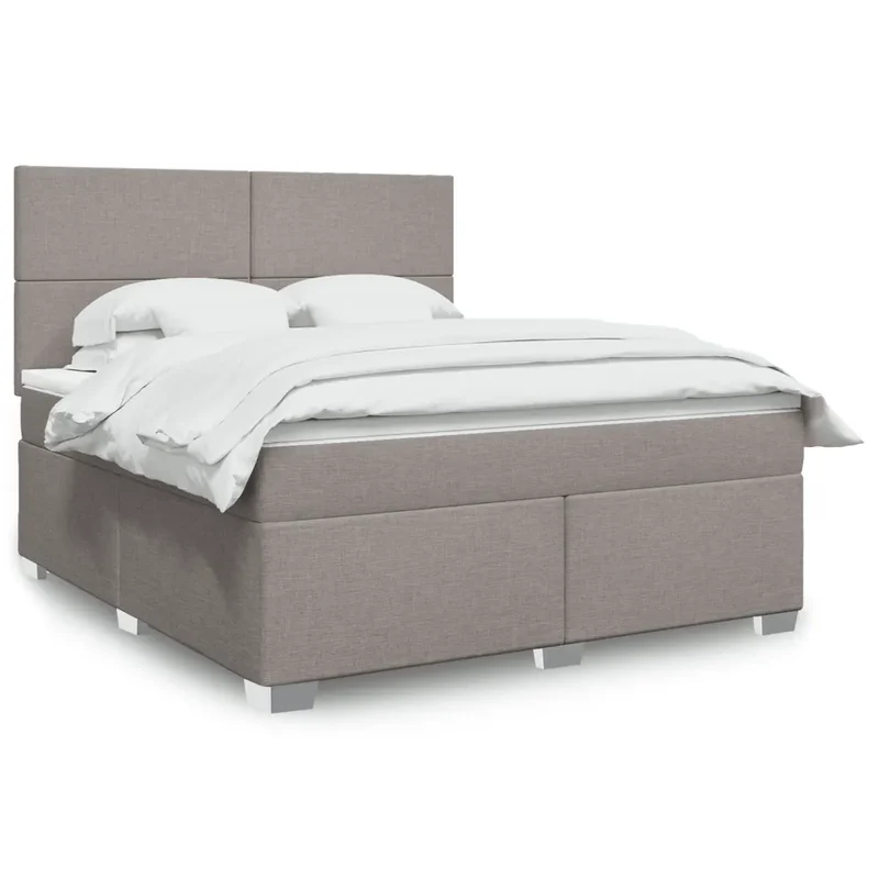 Giroletto a Molle con Materasso Tortora 180x200 cm in Tessuto 3290564