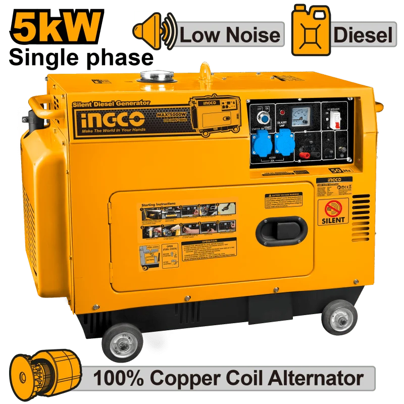 Generatore Silenziato 220-240v Diesel 5kw