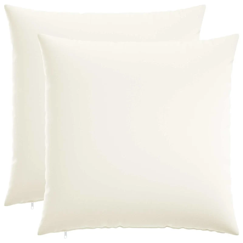 Cuscino con cuscino HEERLEN 2 pz Bianco Tessuto 927859
