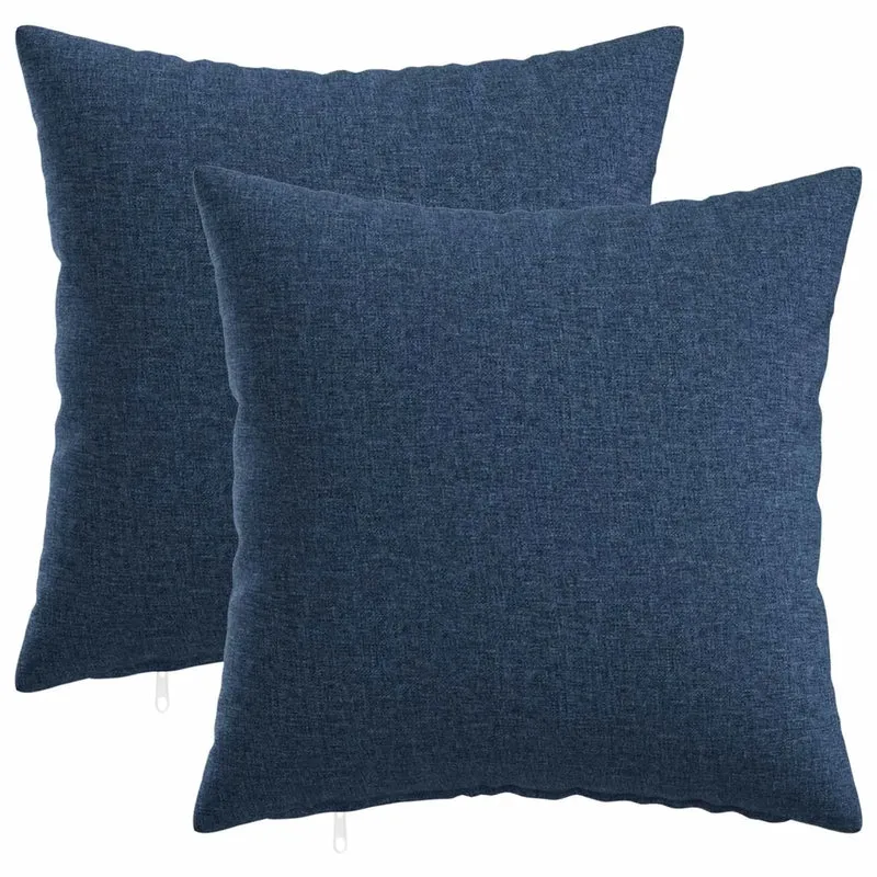 Cuscino con cuscino HEERLEN 2 pz Blu Tessuto 923483