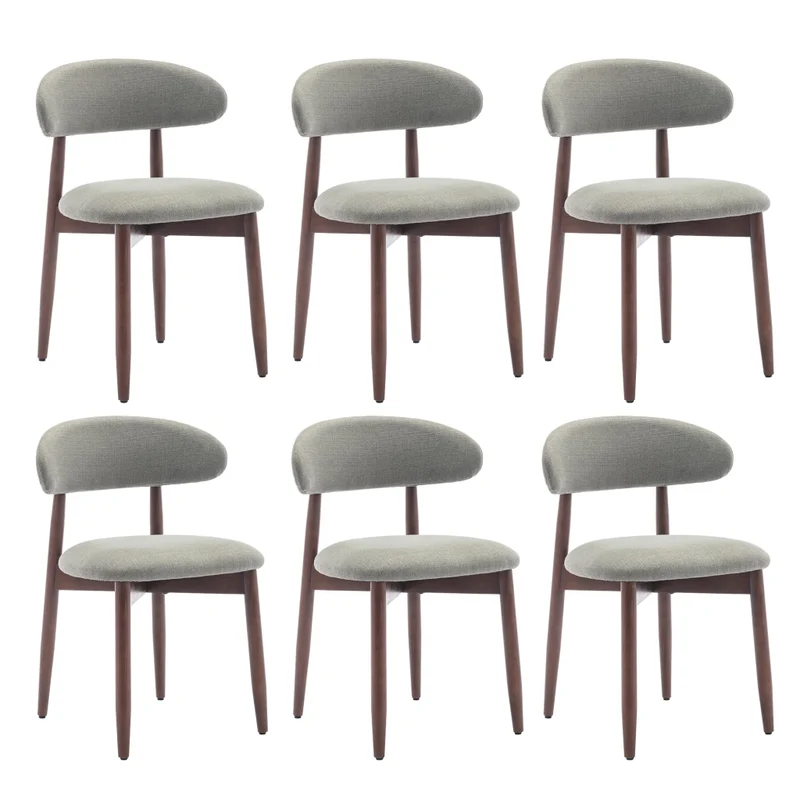 Set di 6 Sedie, Stile Moderno, Ideali per Sala da Pranzo e Cucina - Verde