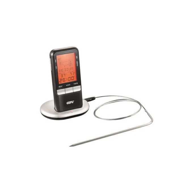 Gefu 4006664218504 WEEE Termometro per Cibo Digitale con Display Retroilluminato e Timer Integrato colore Nero