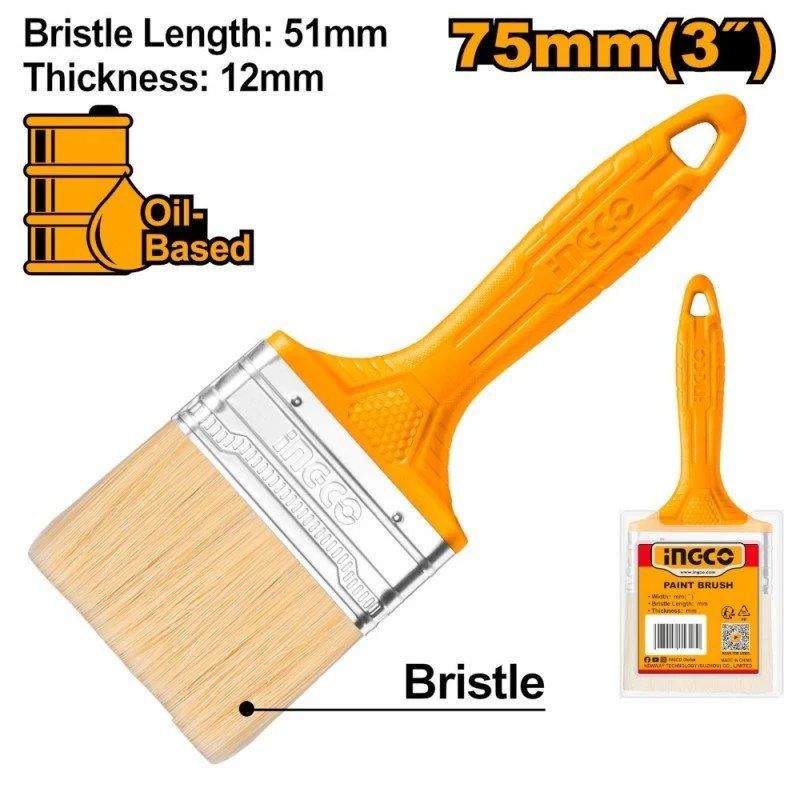 Pennello 75mm Setola bionda Manico plastica