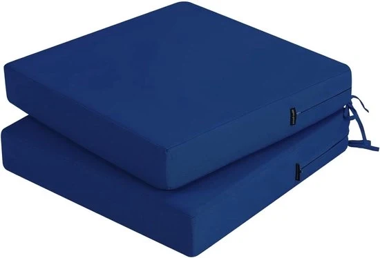 Cuscino per esterno - impermeabile - set da 2 - blu - 45 x 45 cm
