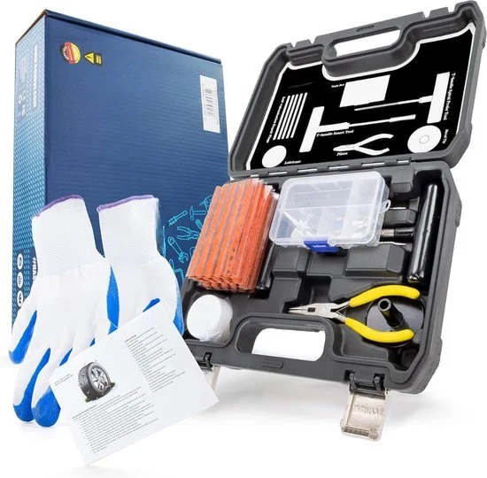 Kit di riparazione delle gomme - Per auto, bicicletta e motociclo - Kit di riparazione delle gomme - Facile da utilizzare