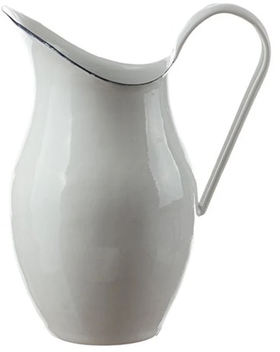 Pentola da cucina in emaillo - 2,5 litri - bianca - eco sostenibile