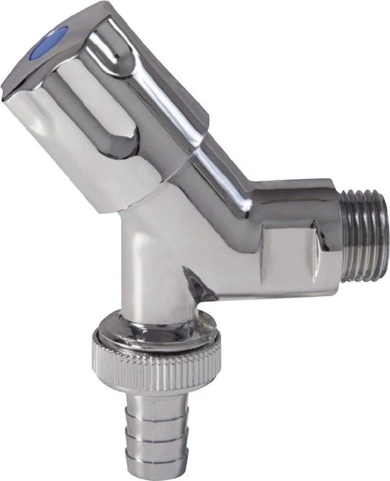 Valvola di scarico per uscita inclinata con connessione a vite a mano - rubinetto di scarico per acqua fredda - plastica - 1/2 pollice - verniciato - 06208-4 Rubinetto esterno