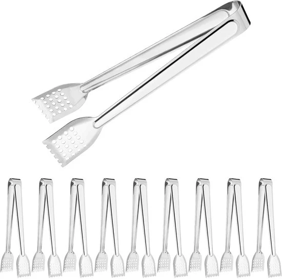 Set di tenaglie da cucina da 10 pezzi - acciaio inossidabile - versatile - 23 cm