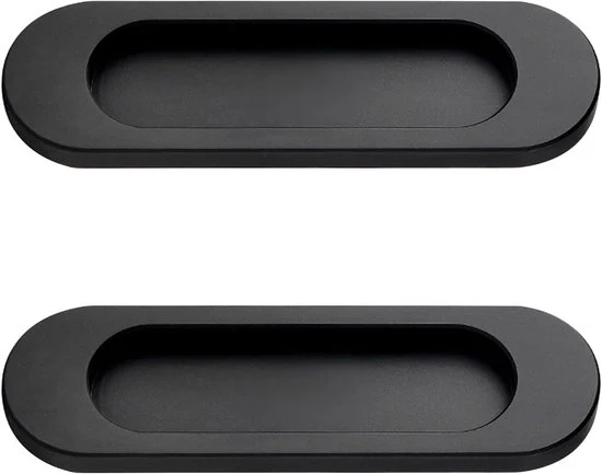 Maniglia di scorrimento nera senza foratura - 2 pezzi - design moderno