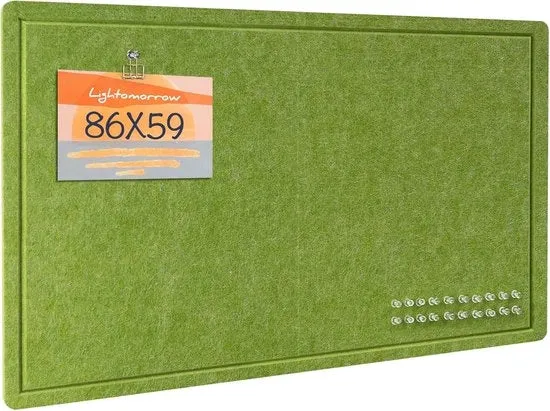 Pannello Decorativo per Parete - Alternativa Decorativa - 1 pezzo - Verde Foglia - Velluto - 86 x 59 cm