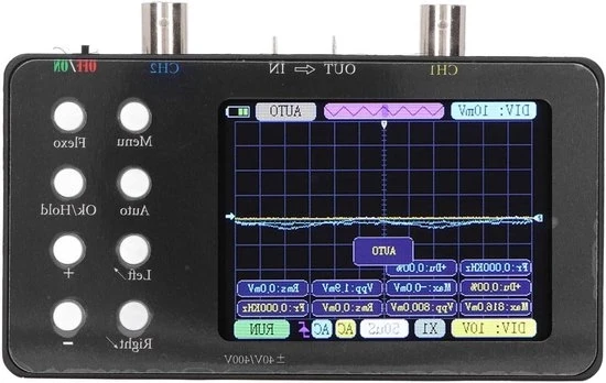 Oscilloscopio Digitale a Due Canali con Multimetro, Generatore di Segnale e Banda di Frequenza di 2 MHz