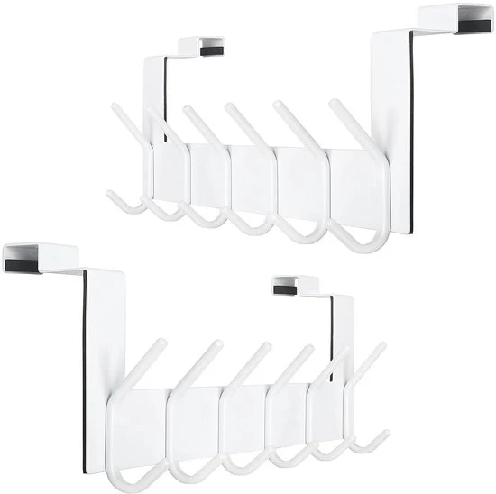 Haken per porte in metallo - multifunzionali e stabili - 6 pezzi