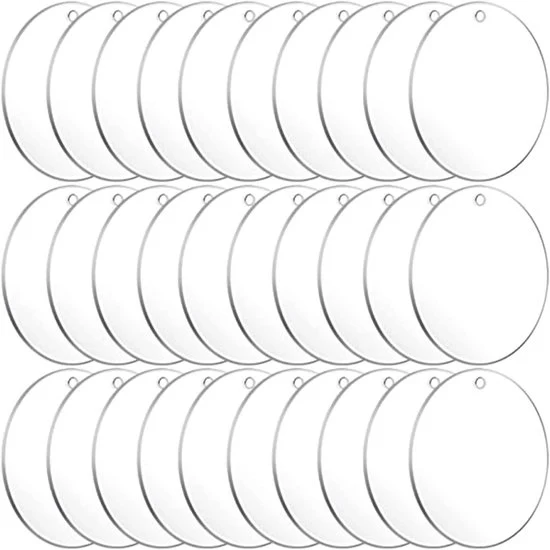 Sostegni Acrilici per Chiavi Non Lavorati - 30 Pezzi - 5 cm - Ideali per Gravure