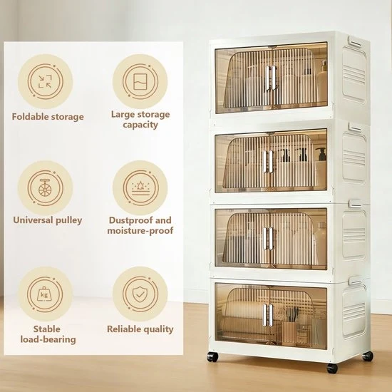 Cassa di archiviazione pieghevole - Multistrato - Trasportabile - Spazievendente - Pieghevole