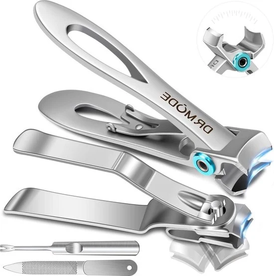 Nageli taglienti per uomo - Apertura mascellare di 16 mm - Rasoio per unghie per dita extra grandi - Nageli taglienti per unghie con impugnatura facile da stringere 360 gradi rotativi - Rasoio per unghie per anziani con vetrina per unghie