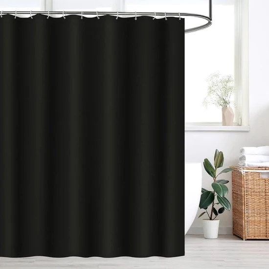 Douchecarta - impermeabile e antimuffa - 1 pezzo - nero - poliestere - 120 x 180 cm