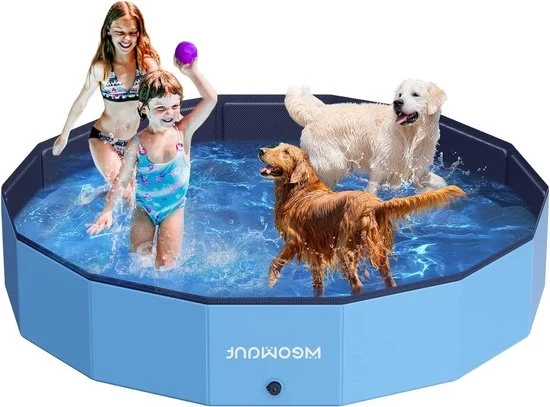 Zwembad per estensione per cani - upgrade materiale PP spesso - piscine per cani grandi - piscina per cani portatile - per uso interno ed esterno - grande vasca per bambini con 4 pezzi di patch di riparazione.