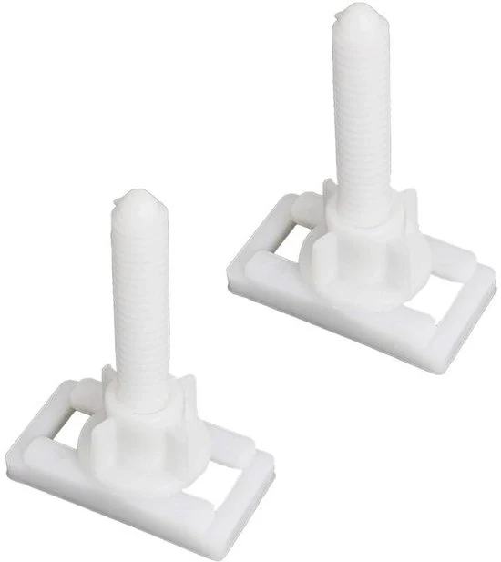 Sedile WC Scharnier Bouten - 2 Pack Plastico Bianco Toilet Seat Scharnier Bouten Moeren Bevestiging Kit Fitting Riparazione Strumento