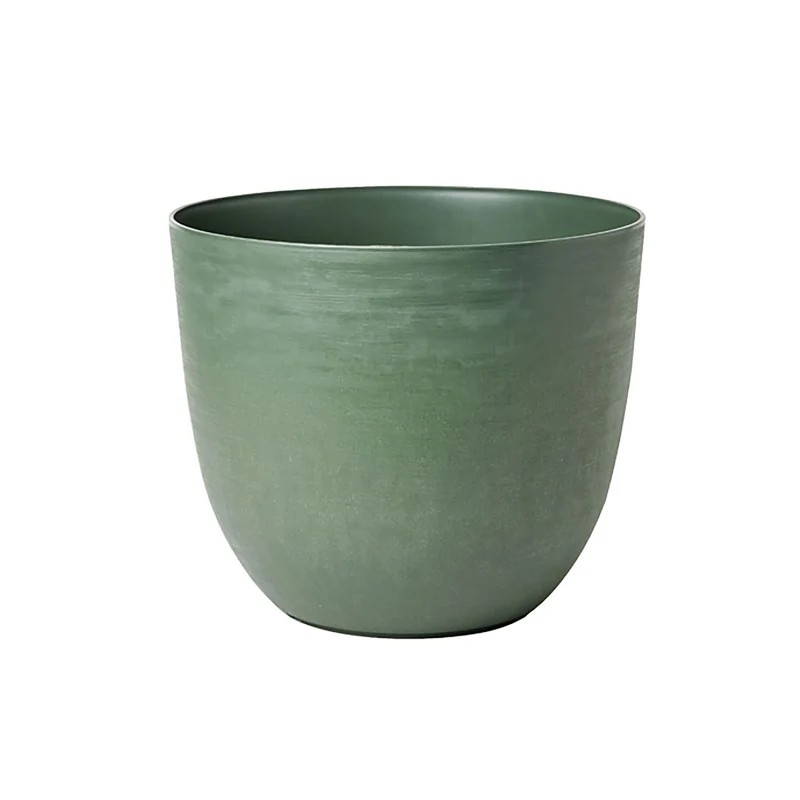 Vaso Rotondo Indoor e Outdoor Tera con Riserva D'acqua Over Forest Ø48 cm in Plastica Verde