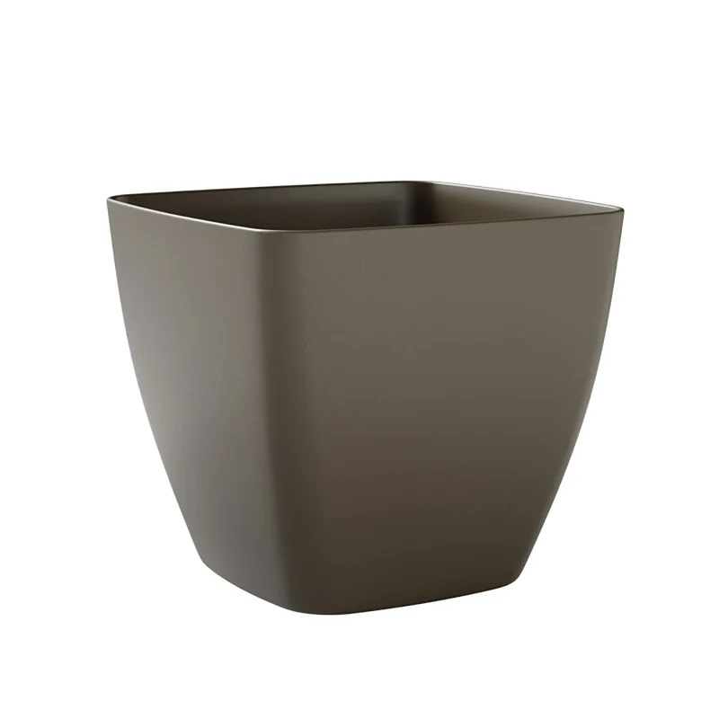 Vaso Quadrato Indoor e Outdoor Tera Ceylon Kit Sand Ø35 cm in Plastica Sabbia
