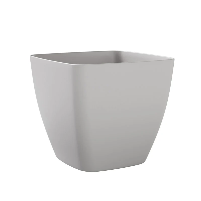 Vaso Quadrato Indoor e Outdoor Tera Ceylon Kit Cloud Ø35 cm in Plastica Grigio Chiaro