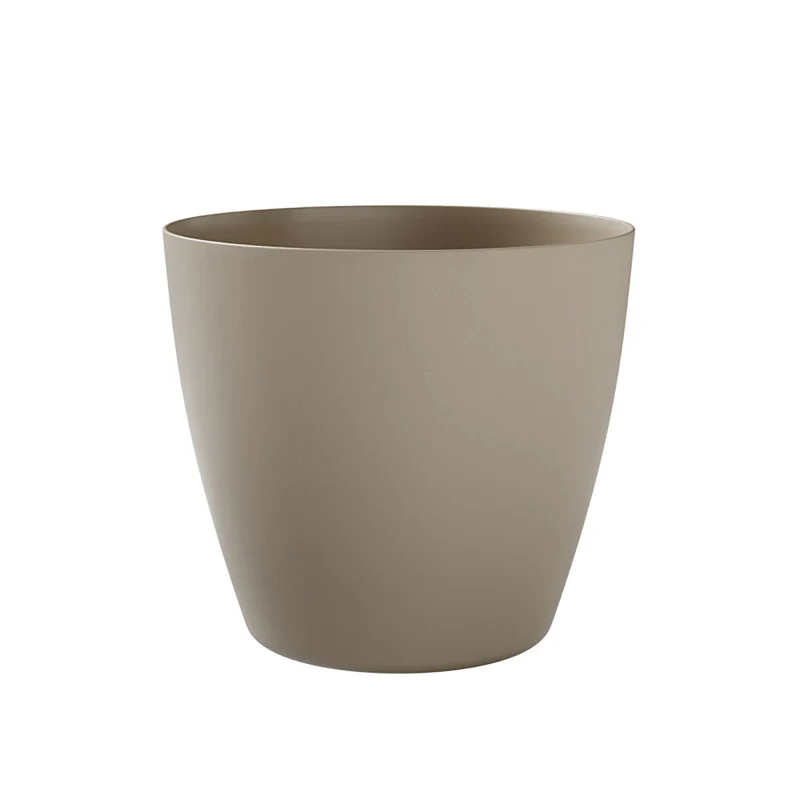 Vaso Rotondo Indoor e Outdoor Tera Bayon Kit Milk Ø40 cm in Plastica Beige