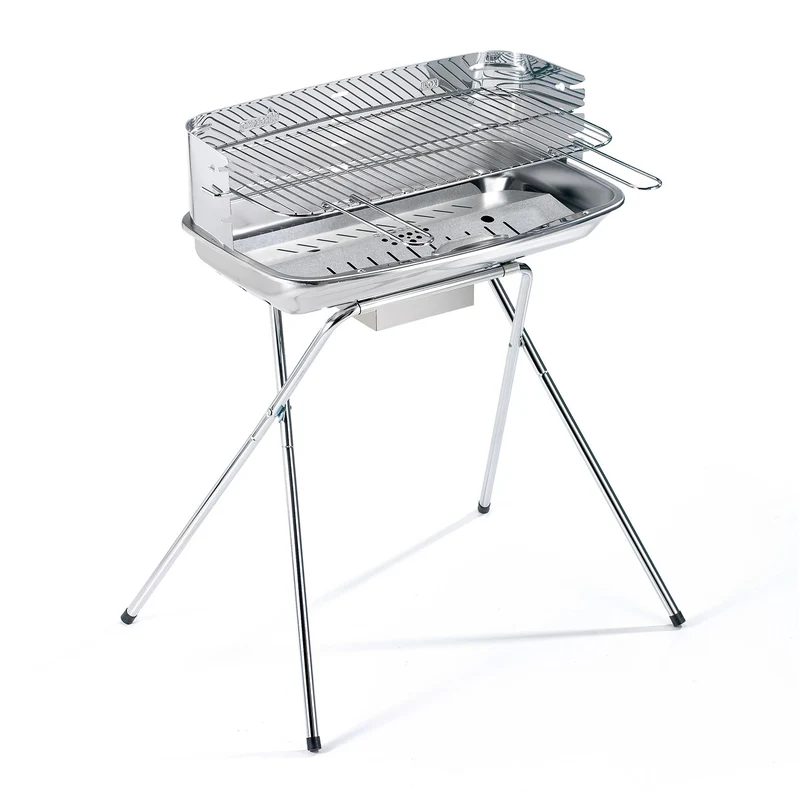 Barbecue a Carbone 60-40/xc inox Ompagrill Griglia 60x36 cm Struttura in Acciaio Inox