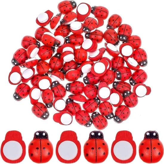 100 pezzi di piccoli animali di legno per hobby - Mini animali di legno per libri di ricordi, insetti, decorazioni di legno per festa di benvenuto del bambino
