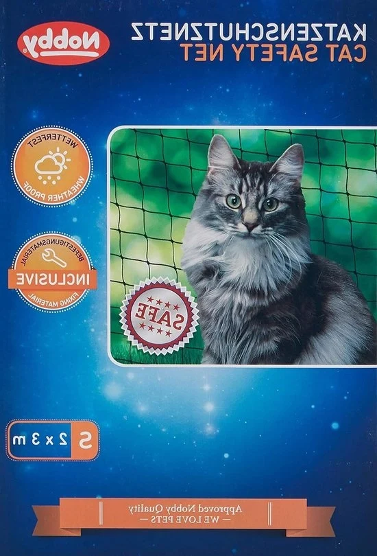 Reticolo di protezione per gatti nero - S 2 x 3 m