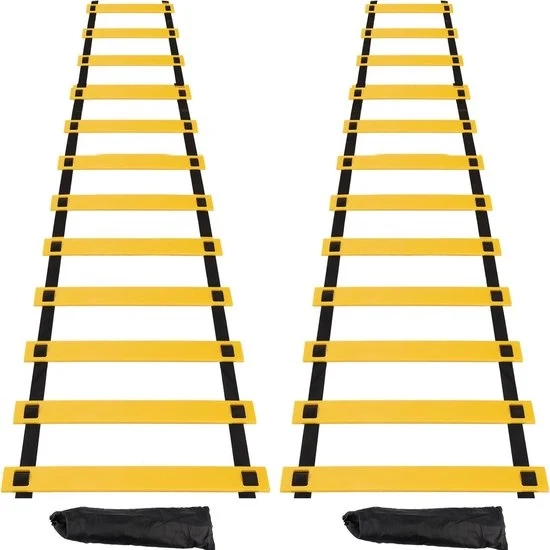 Scale 6 m 12 runghe - accessori di allenamento calcistico con borsa - scala di allenamento in PP - coordinamento di allenamento - esercizi di allenamento calcistico Specifiche tecniche: - Lunghezza: 6 m - N° runghe: 12 - Materiale: PP (polipropilene)