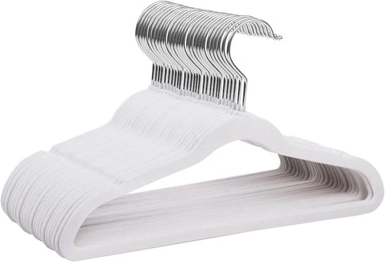 Hangers per bambino in velluto - Ultra-pieno - 32 pezzi - Bianco