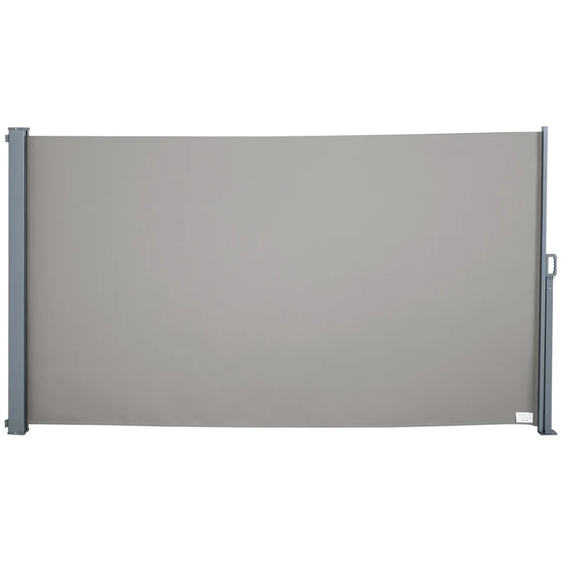 Tenda Laterale Frangivista da Giardino 3x1,60m in Alluminio e Tessuto Grigio