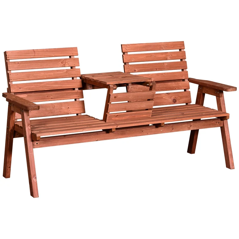 Panchina da Giardino 3 Posti Convertibile 160x70x85 cm MechSeat Abete
